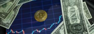 Conceito de renda passiva em dólar com gráfico de investimento em moeda forte