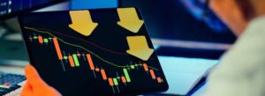 Grafico mostrando drawdown em copy trade e analise de risco