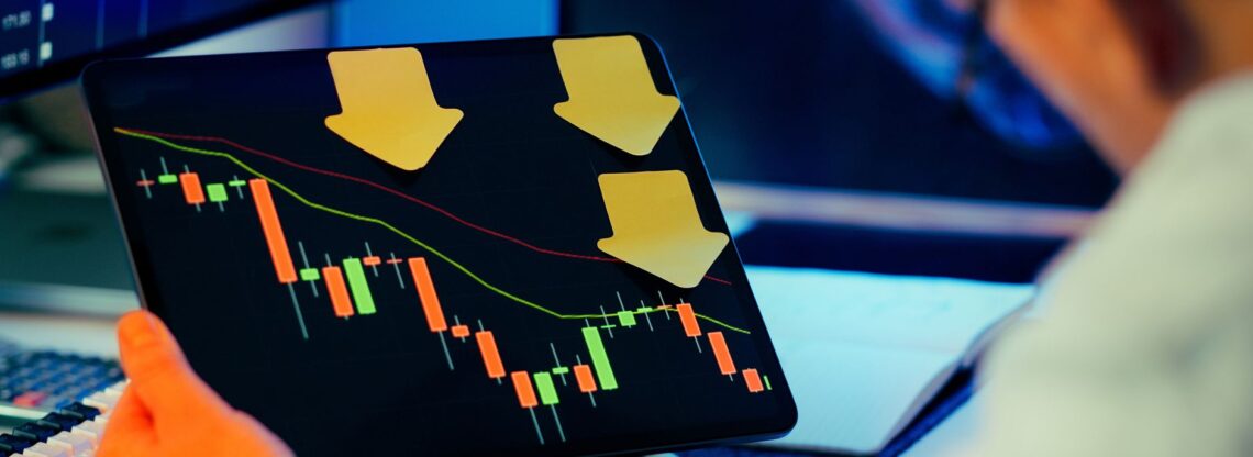 Grafico mostrando drawdown em copy trade e analise de risco