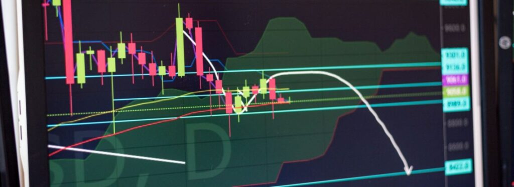 Gráfico ilustrando o preço médio no copy trade e o comportamento do rebaixamento